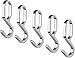 Produktbild Gedotec Metall Kleiderhaken für Schrankstange | OVAL | 5 Stück - Metall-Haken zum Einhängen | Stahl verchromt poliert | passend für ovales Schrankrohr 30 x 15 mm | Kleider-Haken für Kleiderstange