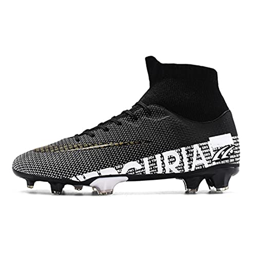 Junbu Boys’ High-Top Football Boots with Studs, Breathable Football Boots...