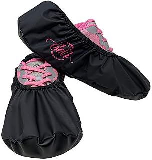 SaVi Bowling Shoe Protector Covers Pair Black/Pink Medium and Large Construction and Durability