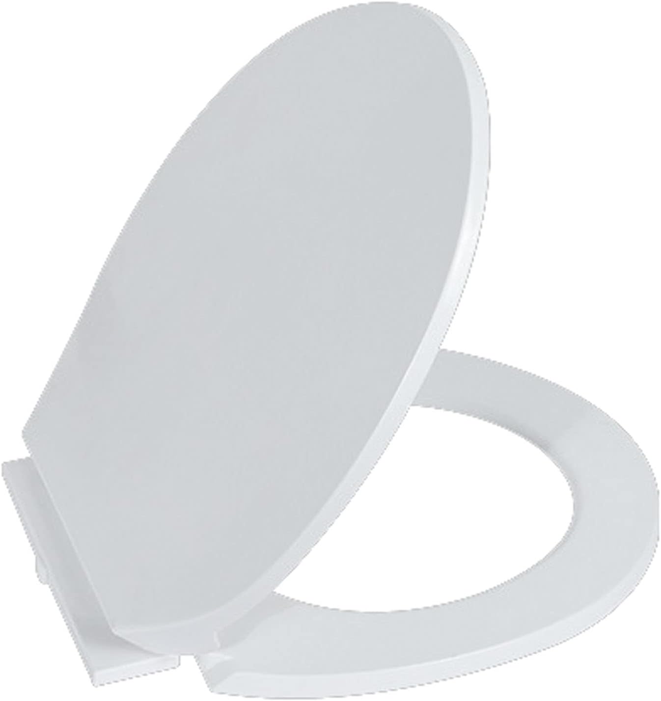 Elongated Toilet Seat, Toilet Lid, Toilet Seats and Cover, Slow Close, Easy for Cleaning and Installation, Strong Bearing Capacity, Can Be Installed Up and Down, White