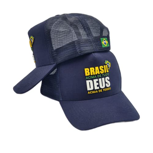 Boné Country Bolsonaro Brasil Acima de Tudo Deus Acima de Todo Patriotas Presidente 2022 Mito