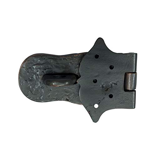 Image of Adonai Hardware inchParan inch Heavy Duty Antique Cast Iron Safety Locking Hasp and Staple (6 inch x 1 Pack, Oil Rubbed Bronze) for Vintage Pirates Treasure Chest, Trunks, Wooden Jewelry Box, Cases, Furniture