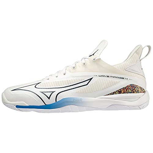 Mizuno Unisex Wave Mirage 4 Handballschuhe, Undyed White Moonlit Ocean...