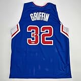 Facsimile Autographed Blake Griffin Los Angeles LA Blue Reprint Laser Auto Basketball Jersey Size Men's XL