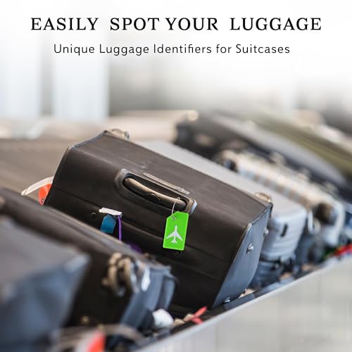 Image of Gostwo 14 Pack Silicone Luggage Tags for Suitcases, Plane Travel Essentials