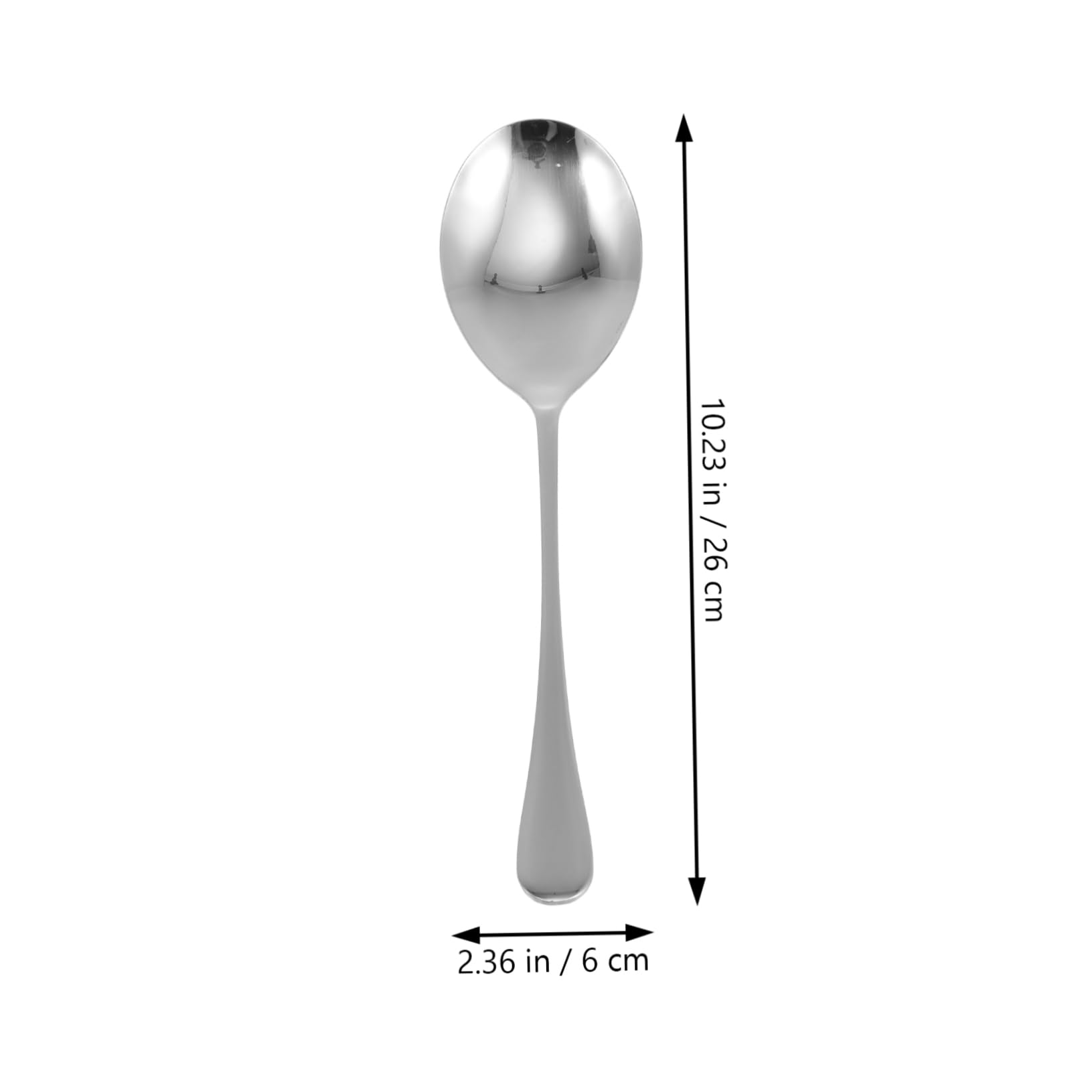 VINTORKY 3pcs Stainless Steel Serving Spoon Dinner Spoons Salt Spoons Dinner Lunch Spoon Food Serving Spoons Buffet Serving Utensils Olive Spoons Sugar Spoon Coffee Spoons Soup Spoon Silver