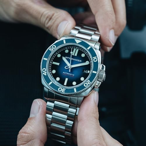 Image of Spinnaker Men's 42mm Hull Diver Automatic Watch with Leather Strap SP-5088