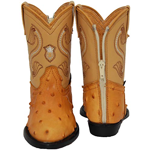 Kids Cowboy Boot Infant Toddler Ostrich Print Western Boot4