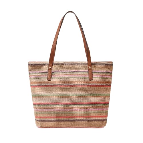 Accessorize London Pastel Multi Woven Stripe Raffia Shoulder Bag tote bags for women office use tote bag for w