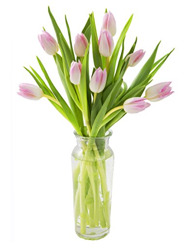 KaBloom-10 Pink Tulip Bouquet,Flowers for Valentine, Mother's Day