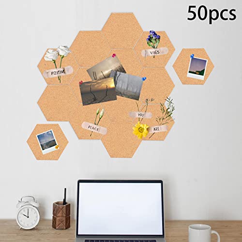 Generic 50 peças de placa de cortiça, porta- de cortiça, placa de para parede, mini de avisos de cor