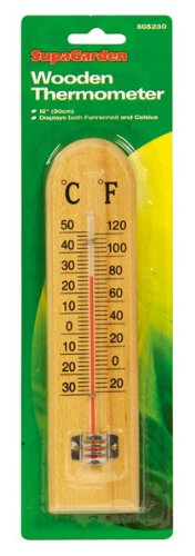 SupaGarden Wooden Thermometer 12'' (30cm)