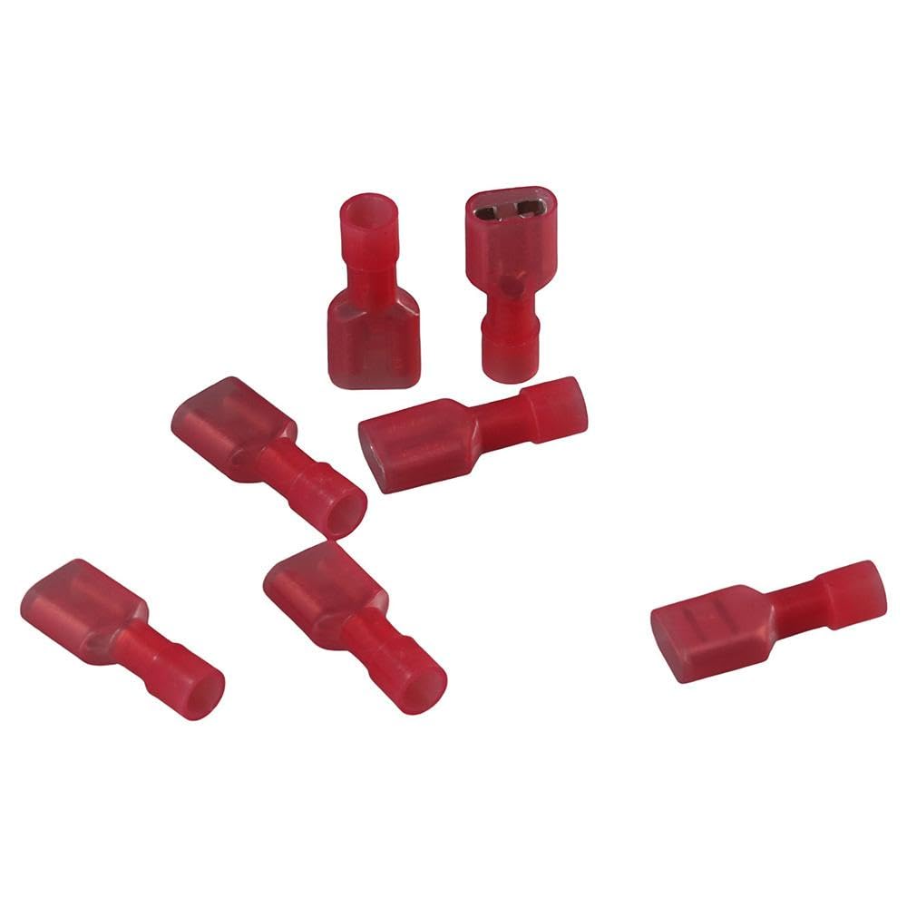 SHUATI 100PCS Female Spade Connector,Nylon Spade Quick Disconnect Connectors Kit,Insulated Quick Disconnect Electrical Terminals