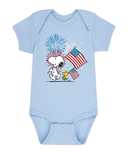 Image of HYBRID APPAREL Peanuts - Snoopy and Woodstock Flag - Infant One Piece