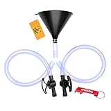 iPihsius Beer Bong Funnel, Beer Bong Double Header Black with Flow Valve, Includes Bottle Opener, Chug Bud for Party Vacation Game