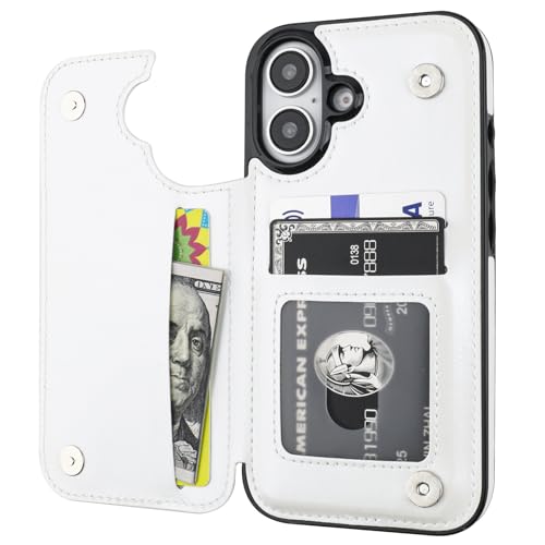 Coque antichoc iPhone 16 avec béquille intégrée et double fermoir aimanté