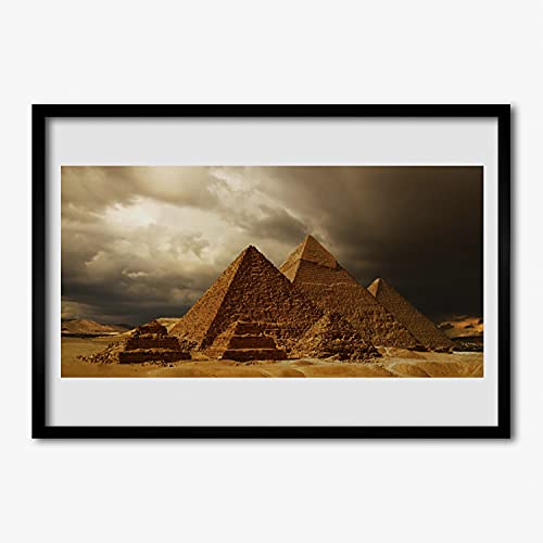 Affiche avec cadre pyramides 70x50 cm pour habiller un mur vide rapidement
