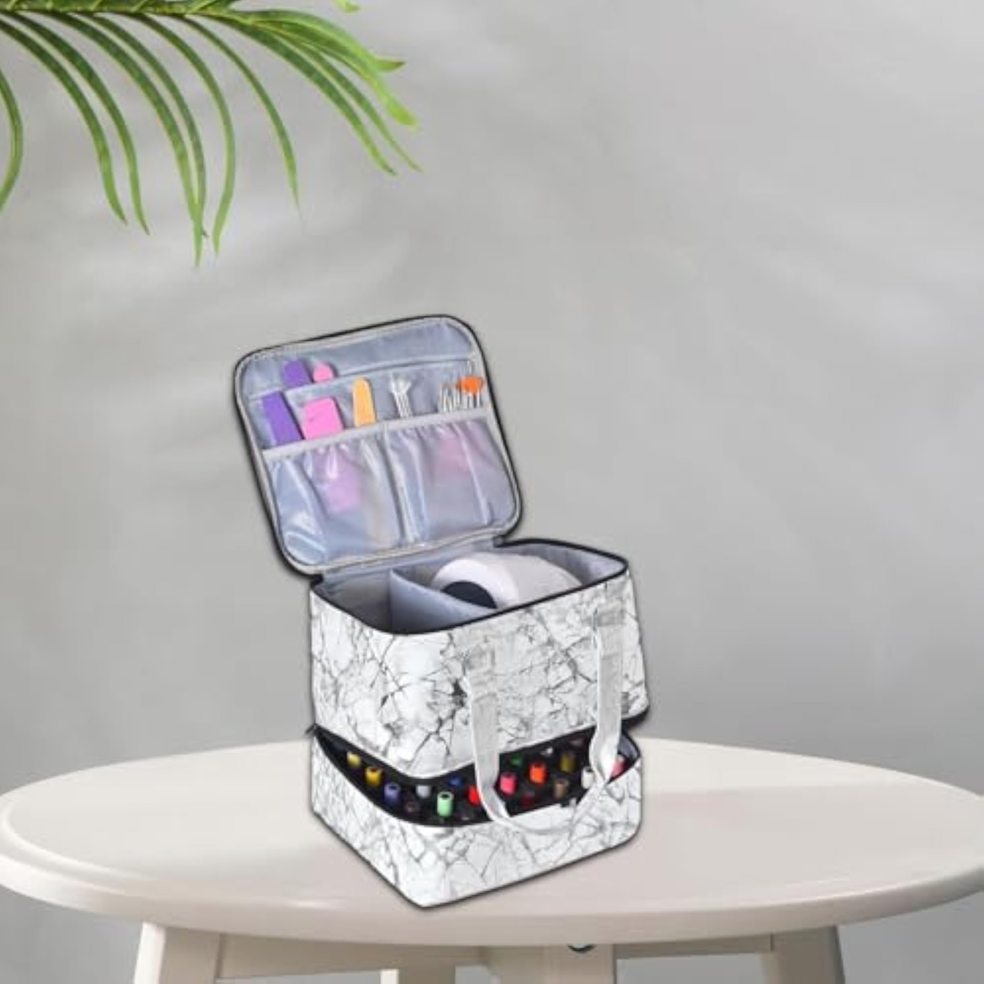 Waterproof Nail Polish Carrying Bag, Double Layer
