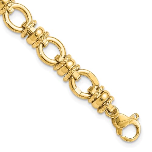 IceCarats 14K Solid Yellow Gold Link Chain Bracelet2