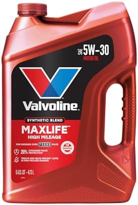Valvoline MaxLife High Mileage 5W-30 Synthetic Blend Motor Oil 5 ...