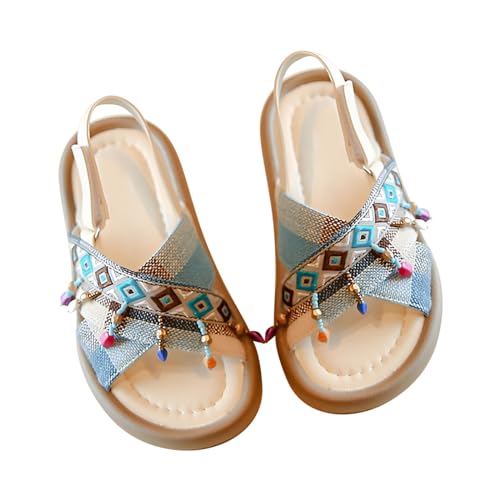 Toddler Girl Sandals Open Toe Kids Summer Flat Summer Beaded Princess Flat Fisherman Water Beach Sandals