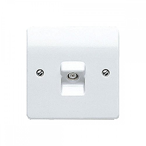 MK K3520WHI 1-Gang TV/FM Co-Ax Socket