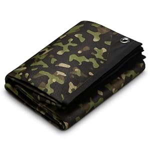 Arcturus XL Survival Tarp – Insulated Reflective Thermal Camping Tarp – 8.5′ x 12′ (Woodland Camo)