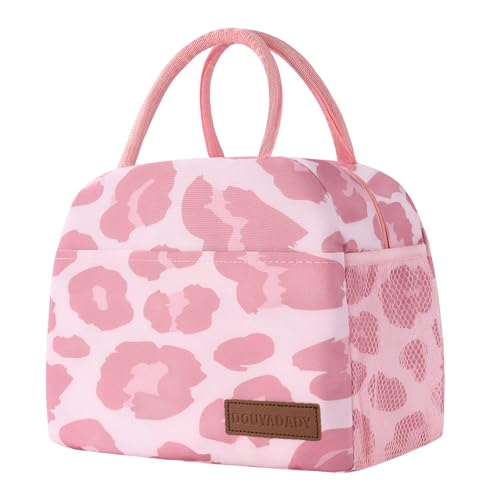 douyadady Lunch Bag Women/Men Lunch Box Women/Men (pink leopard)