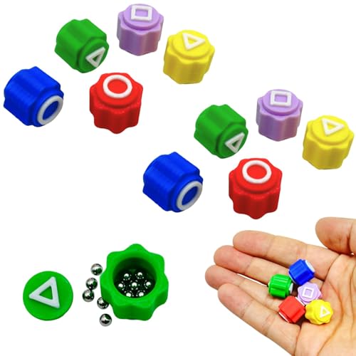 PETBSNVB 2 Packs 5pcs Real Weighted Gonggi with Steel Beads -The Lid and Body are Seamlessly Welded - Jackstones Gonggi Stones Traditional Korean Game for Party Great Gift for Children
