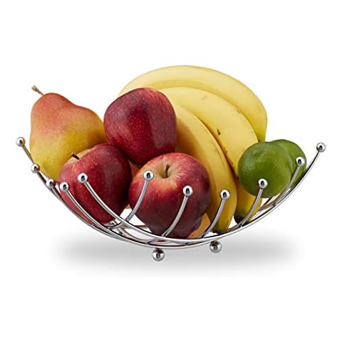 Relaxdays Decorative Wire Fruit Basket Cover