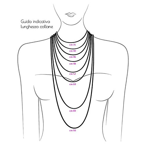 Sinfonie Cadena Plata Mujer y Hombre Cadena Plata rosarios religiosos, Rosario en Plata 925 Collar Virgen María Cruz y pietras Negras, rosarios de Oro, Rosado y Plata, Longitud 49 cm (Rosado)