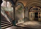 BELECO 7x5ft Retro Castle Palace Photography Backdrop Fabric Vintage Interior Stairs Roman Columns European Style Church Background Holiday Party Decor Kids Adult Portrait Photoshoot Studio Props
