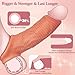 Penis Sleeve Extender Cock Sleeve,Reusable Cock Sheath Penis Pump,Silicone Penis Enlarger Sleeves Girth,Delay Ejaculation Stronger Erection,Enhancement Adult Sex Toys for Men Couples Enlarge Prolong