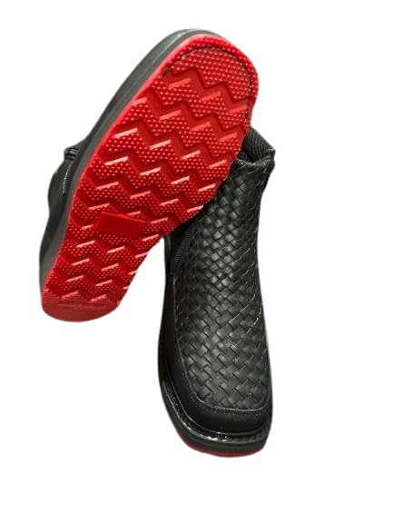 Men's Cowboy Boots Red Botton Double Zipper Square Toe Half work Botines Vaqueros suela roja botas3