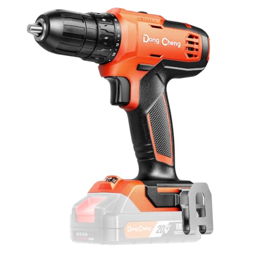 Image of DongCheng 20V Cordless Drilling Machine, 40Nm Torque, 350W Copper Motor, 18+1 Settings, 2-Speed 0-1500 RPM, 10mm Metal Keyless Chuck, Only Drill Machine Excluding Batteries and Accessories
