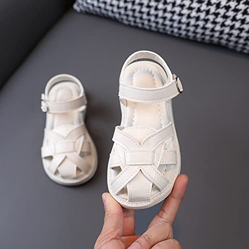 Toddler Girls Leatherette Sandals Soft Soled Sandals Closed Toe Sandals Beach Shoes for Little Kid4
