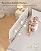 Baby Bed Rail Guard, 32in Thickened Toddler Bed Rail for Toddlers, Extral Tall Swing Down Kids Child Safety Side Railing Guards/Rails for Twin, Full, Queen, King Bunk Size Bed, White/Grey, 27”H