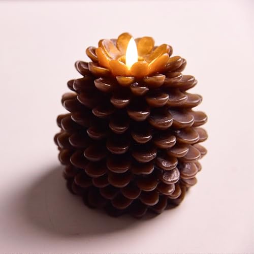 Image of Flameless Candle, Realistic Flickering Warm Glow LED Candle with 6-Hour Cycle Timer, Battery Operated for Romantic Ambiance & Holiday Decor（4 x 5.5 Inch）