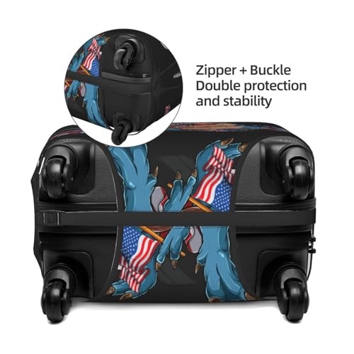 VOSERY Travel Luggage Cover - Blue Dinosaur Washable Suitcase Covers Protector Fits 18-32 Inch Luggage2