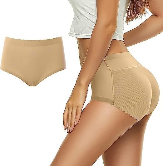 HELISHAWomen's & Girl's Butt Lifer Padded Panties,Seamless, inbuilt Non Remove Sponge Pads (Sizes 30 to 36 Waist Size) (S,M,L,XL)