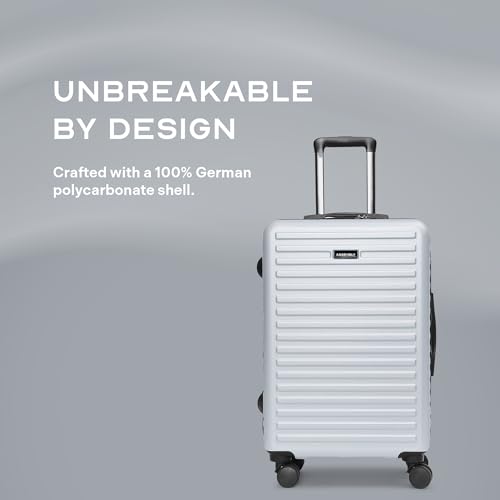 Image of THE ASSEMBLY Premium Polycarbonate Luggage Set Of 2 | Medium 24 Inches & Large 28 Inches Trolley Bags With Spinner Wheels For Travel (Silver)-Stark