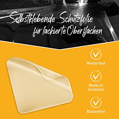 LACKSCHUTZSHOP Lackschutz-Folie - Selbstklebende Schutz-Folie für Auto, Fahrrad, Motorrad u. v. m. - Klebefolie - Transparent - 140 x 1000 mm - 150µm