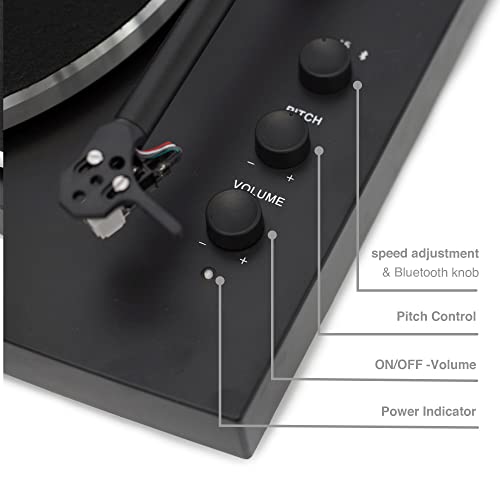 Crosley T150 Platine avec 2 Haut-parleurs, Bluetooth – Platine rétro 3 Vitesses – pour vinyles 7″, 10″ et 12″ – Noir - Les Beatles, Paul McCartney, John Lennon, RIngo Starr, George Harrison Crosley T150 Platine avec 2 Haut-parleurs, Bluetooth - Platine rétro 3 Vitesses - pour vinyles 7", 10" et 12" - Noir – Image 7