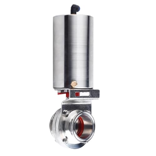 WEPUMP 2'' Single Acting Tri Clamp Sanitary Pneumatic Butterfly Valve Stainless Steel 304 DN51mm
