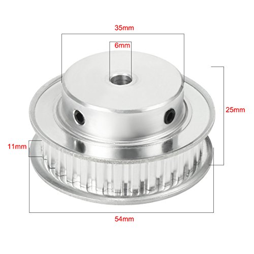 Uxcell Aluminum 30 Teeth 6Mm Bore 5.08Mm Timing Belt Pulley For 10Mm Belt #TOP4