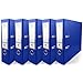 Produktbild Netuno 5x Akten-Ordner blau DIN A4 2-Ring-Mechanik Ringorder a4 8cm Kunststoff Ordner a4 breit Büroordner Plastikordner Briefordner din a4 Ringmappe breiter Aktenordner 5er pack