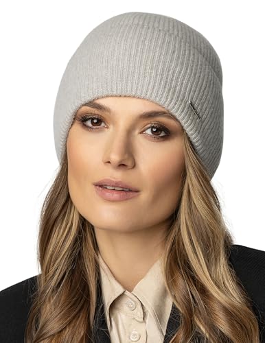 Bonnet hiver tricoté femme Vivisence 7096 à revers et doublure intérieure