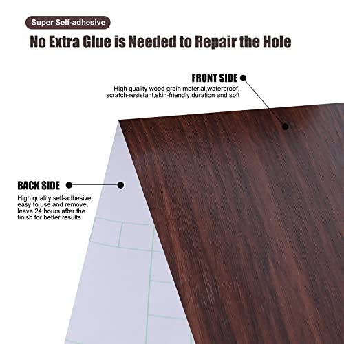 4" X33' Size Realistic Wood Grain Repair Tape, Self Adhesive Wood Grain Repair Patch For Tables, Chairs, Baseboards, Doors, Windows, Floors, Furniture Renovation, Handicraft Diy. Dark Brown #TOP4