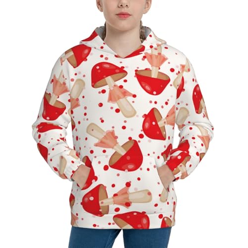 Cute Mushroom Kid Hoodies Boys Sweatshirts Girls Pullover with Pocket