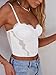 Dealmore Womens Corset Top Going Out Lace Spaghetti Strap Crop Y2K Mesh Date Night Party Bustier Cami 2026 Fashion White X-Large